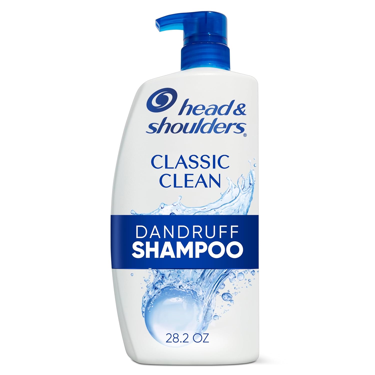 Head & Shoulders Anti-Dandruff Shampoo with 1% Pyrithione Zinc, Classic Clean, Fresh Scent, Daily Use, Moisturizing, Flake Control, Color-Safe, Safe for All Hair Types - Dry, Itchy Scalp, 28.2 Fl Oz : Beauty & Personal Care