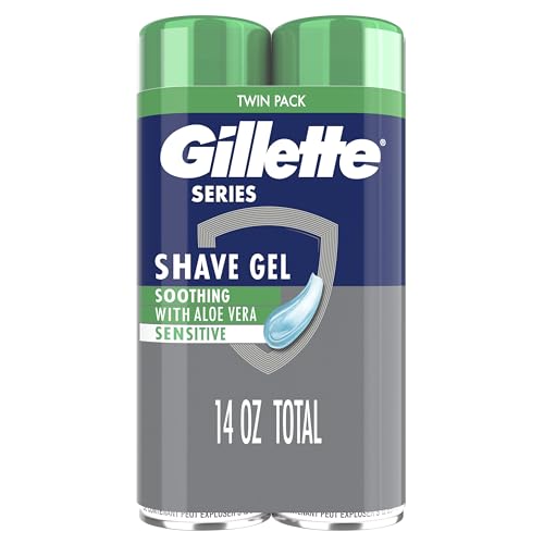 Gillette Series 3X Action Shave Gel, Sensitive Twin Pack, 7 Oz (Pack of 2) : Beauty & Personal Care