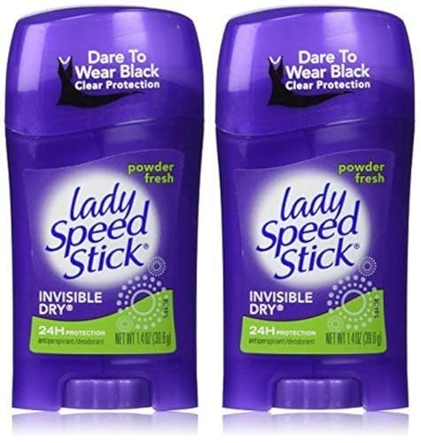 Lady Speed Stick Invisible Dry, Powder Fresh Antiperspirant Deodorant, Net Wt. 1.4 Oz. (2 Pack Value Bundle) by Lady Speed Stick : Beauty & Personal Care