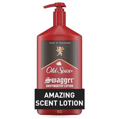 Old Spice Hand, Face & Body Lotion for Men, 24/7 Lightweight Moisturization with Amazing Scent, Instant Absorption, For All Skin Types, Swagger with Cedarwood Scent, 16 oz : Beauty & Personal Care