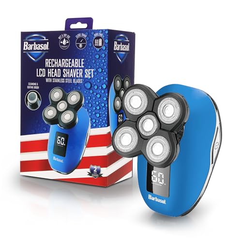 Signature Series Rechargeable Wet and Dry Rotary Head Shaver with Stainless Steel Blades, Cleansing/Buffing Brush and LCD Screen : Beauty & Personal Care