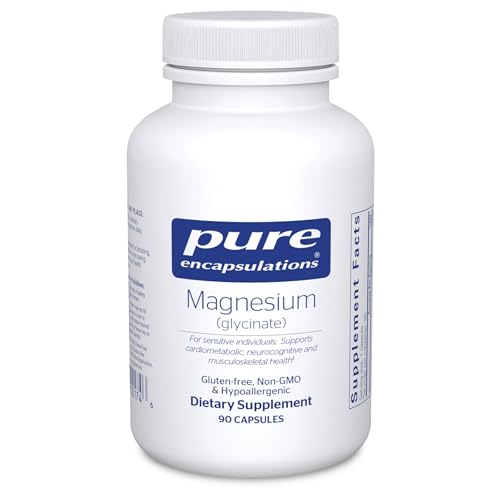 Pure Encapsulations Magnesium (Glycinate) - Supplement to Support Stress Relief, Sleep, Heart Health, Nerves, Muscles, and Metabolism* - with Magnesium Glycinate - 90 Capsules : Health & Household