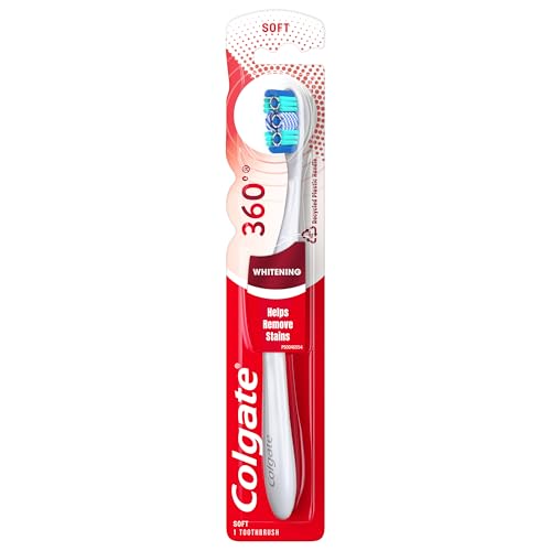 Colgate 360 Optic White Soft Whitening Toothbrush, for Adults 1pk : Health & Household