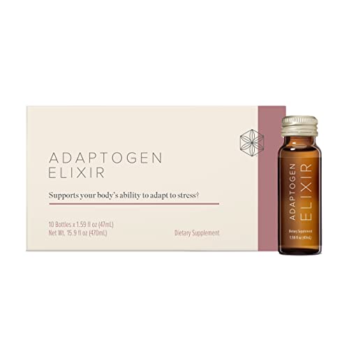 Isagenix Adaptogen Elixir - Liquid Supplement for Health Support - Focus & Sleep Support Supplement - Unique Botanical Blend to Support a Healthy Immune System - 1.59 Oz Bottles (10 Count) : Health & Household