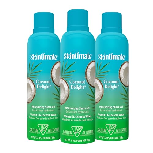 Skintimate Coconut Delight Shave Gel for Women, 3 Pack | Skintimate Shaving Cream for Women, Womens Shaving Cream, Shave Cream, Shaving Foam, Womens Shave Gel, Pack of 3, 7oz each(Package May Vary) : Beauty & Personal Care