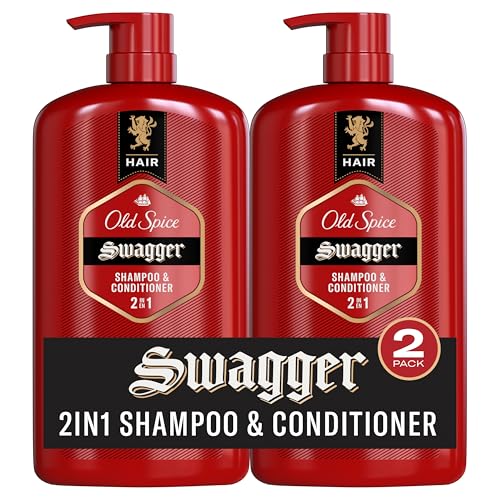 Old Spice Mens 2-in-1 Shampoo and Conditioner Set, Swagger, Cedarwood Lime Scent, For All Hair Types, Healthier, Fuller, More Moisturized Looking Hair, Barbershop Quality, 29.2 fl oz Each, Twin Pack : Beauty & Personal Care
