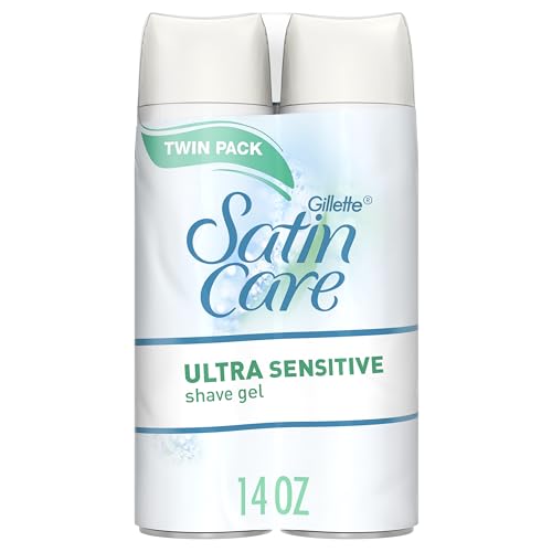 Gillette Satin Care Ultra Sensitive Shave Gel for Women, Pack of 2, 7oz Each, Frangrance Free : Beauty & Personal Care