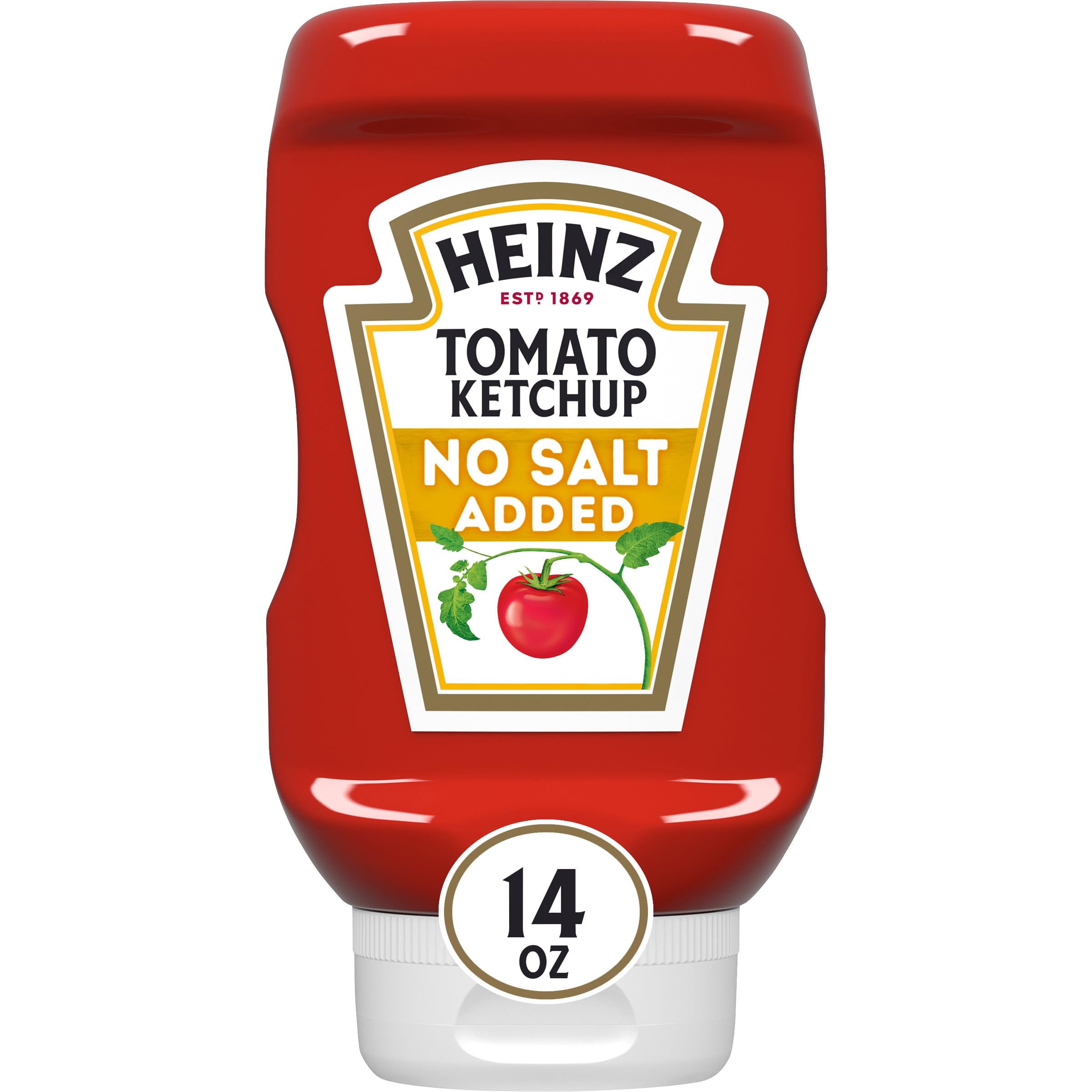 Heinz Tomato Ketchup with No Salt Added, 14 oz Bottle