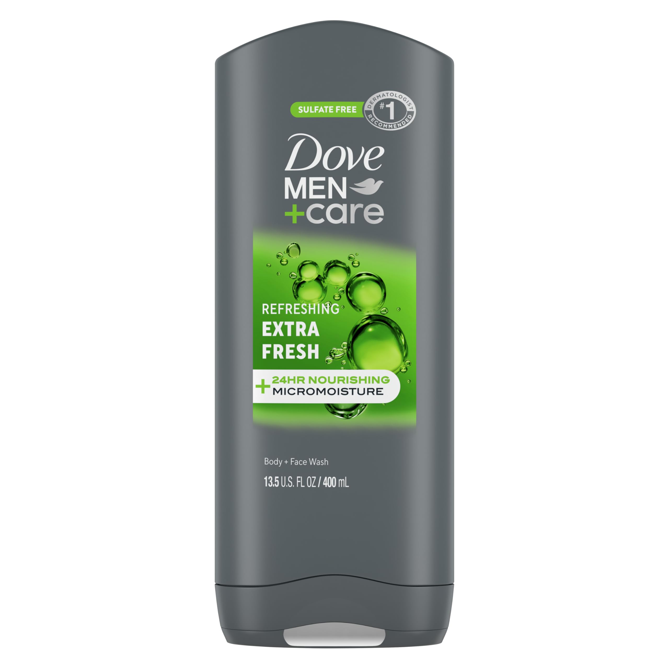 DOVE Men + Care Body Wash and Face for Fresh, Healthy-Feeling Skin Extra Fresh Cleanser That Effectively Washes Away Bacteria While Nourishing Your 13.5 oz : Facial Cleansing Products : Beauty & Personal Care