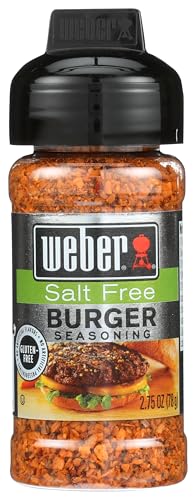Weber Salt Free Burger Seasoning, 2.75 oz : Grocery & Gourmet Food