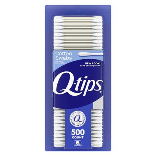 Q-tips Cotton Swabs, Original, For Home, First Aid and Beauty, 100% Cotton, 500 Count : Beauty & Personal Care